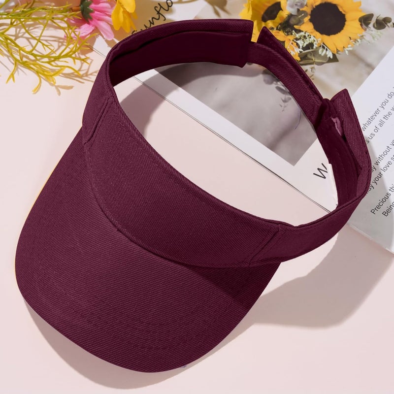 Marrywindix 1 Piece of Sport Wear Athletic Visor Sun Sports Visor Hat Visor Adjustable Cap for Women and Men (One Size) - Image 5